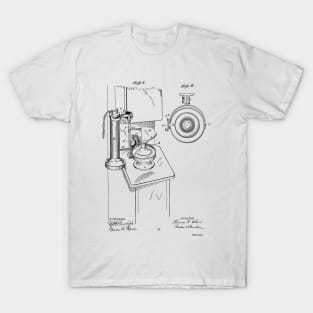 Telephone Vintage Patent Hand Drawing T-Shirt